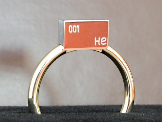 Monolith, Ring Gelbgold, Kappe Rotgold